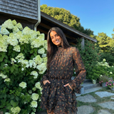 Floral Long Sleeve Ruffle Mini Dress Elegant Tiered Dress