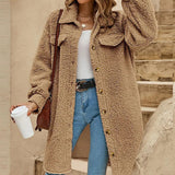 Halie | Bequeme Teddy-Jacke mit Knopfleiste & Brusttaschen