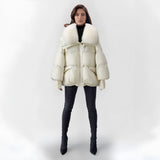 Gretl | Pufferjacke mit Kunstpelzkragen