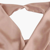 Sophia | Satin-Maxikleid mit Wasserfallkragen