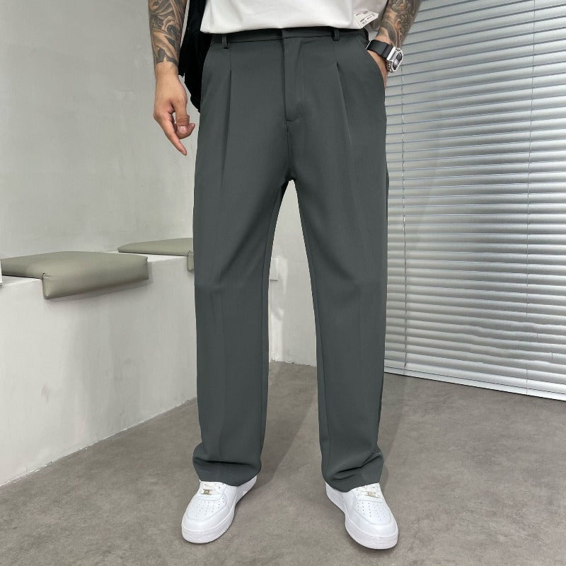 Men’s Relaxed Fit Straight Leg Casual Trousers
