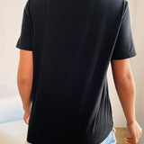 Classic Embroidered Crew Neck T Shirt