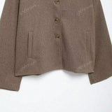 Elegant Wool Blend Long Coat