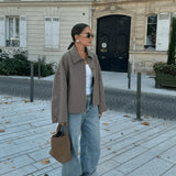 Elegant Wool Blend Long Coat