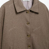 Elegant Wool Blend Long Coat