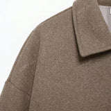 Elegant Wool Blend Long Coat