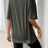 Oversized Rocky Mountains Graphic T Shirt