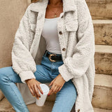 Halie | Bequeme Teddy-Jacke mit Knopfleiste & Brusttaschen