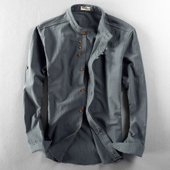 Men’s Mandarin Collar Casual Blazer Jacket