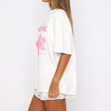 With Love Forever Oversized T-shirt White Pink – Comfortable, Fresh and Stylish