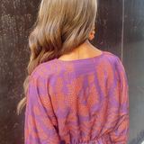 Printed Twist-Front Midi Dress