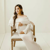 Isolde | Off-Shoulder Long Sleeve Maternity Dress