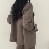 Elegant Tailored Blazer and Wide Leg Pants Suit Set
