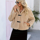 Sarah | Bequeme und warme Winter-Teddyjacke in Beige für Damen