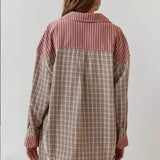 Oversized Patchwork Shirt and Pants Lounge Set