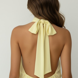 Halterneck Chiffon Mini Dress