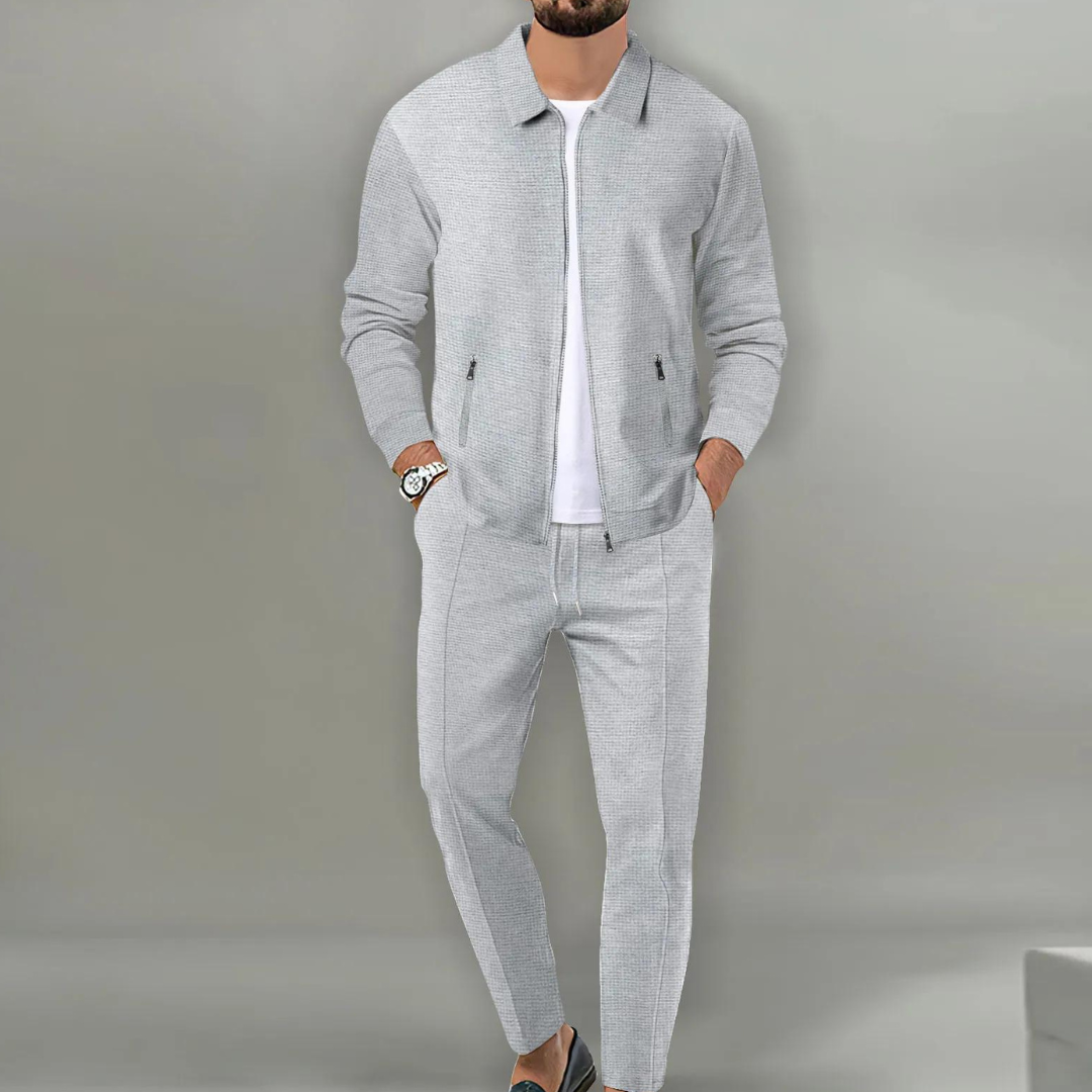 Men’s Casual Zip Jacket and Pants Set