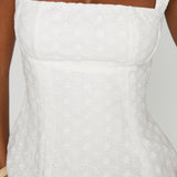 White Broderie Anglaise Mini Dress
