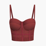 Ida | Figurbetontes Bustier-Top mit Bügel-Cups und transparenter Mesh-Struktur