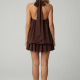 Halterneck Chiffon Mini Dress