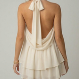 Halterneck Chiffon Mini Dress