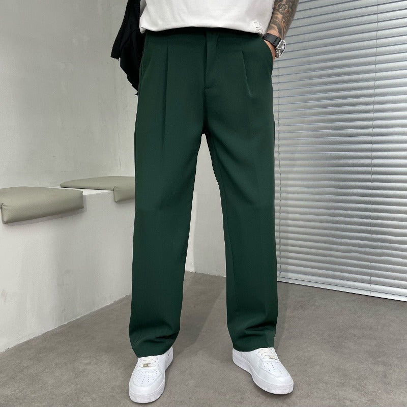 Men’s Relaxed Fit Straight Leg Casual Trousers