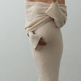 Isolde | Off-Shoulder Long Sleeve Maternity Dress
