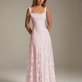 Adrienne | Floral Lace A-Line Bridesmaid Gown