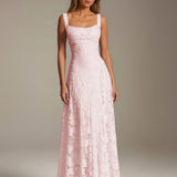 Adrienne | Floral Lace A-Line Bridesmaid Gown