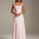 Adrienne | Floral Lace A-Line Bridesmaid Gown