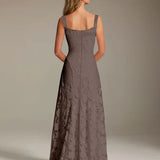 Adrienne | Floral Lace A-Line Bridesmaid Gown