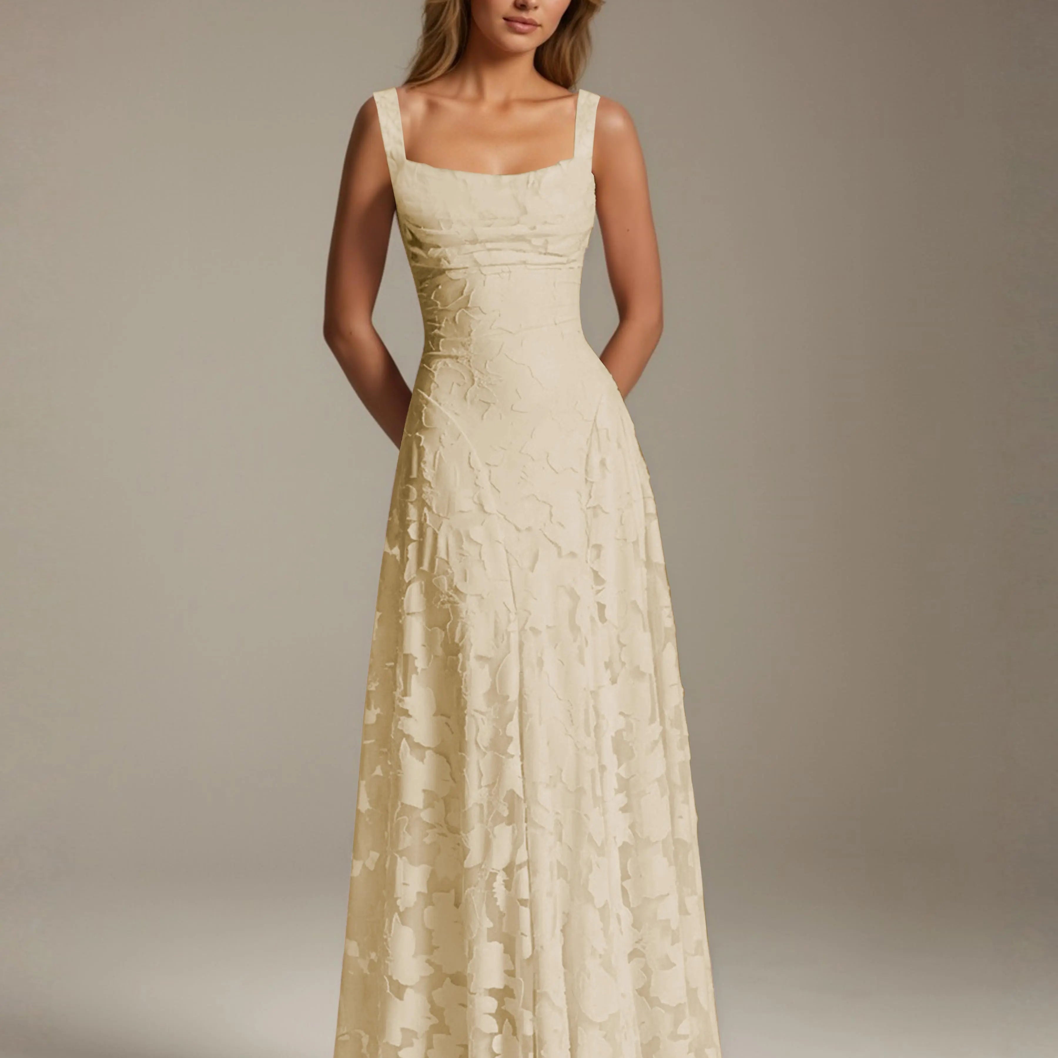 Adrienne | Floral Lace A-Line Bridesmaid Gown