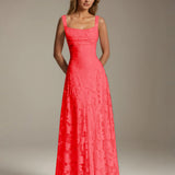 Adrienne | Floral Lace A-Line Bridesmaid Gown