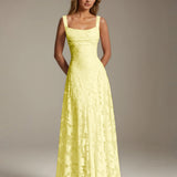 Adrienne | Floral Lace A-Line Bridesmaid Gown
