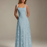 Adrienne | Floral Lace A-Line Bridesmaid Gown