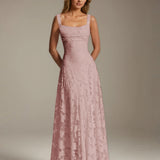 Adrienne | Floral Lace A-Line Bridesmaid Gown