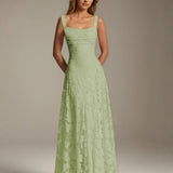 Adrienne | Floral Lace A-Line Bridesmaid Gown