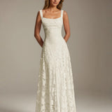 Adrienne | Floral Lace A-Line Bridesmaid Gown