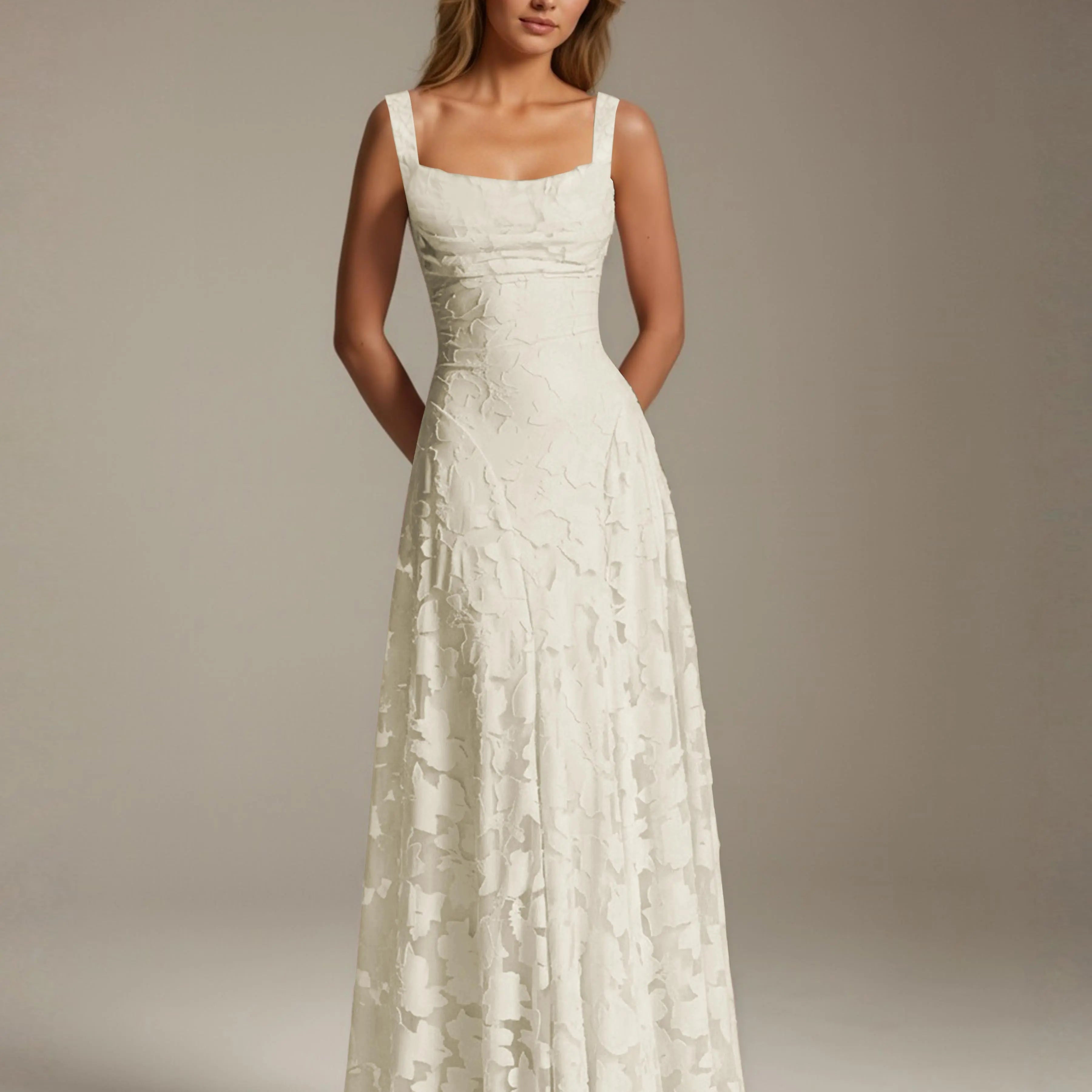 Adrienne | Floral Lace A-Line Bridesmaid Gown