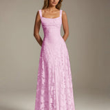 Adrienne | Floral Lace A-Line Bridesmaid Gown