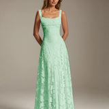 Adrienne | Floral Lace A-Line Bridesmaid Gown