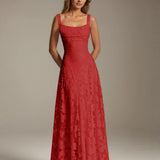 Adrienne | Floral Lace A-Line Bridesmaid Gown