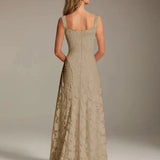 Adrienne | Floral Lace A-Line Bridesmaid Gown
