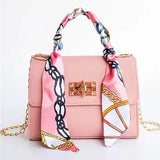 Elegant Scarf Handle Crossbody Handbag