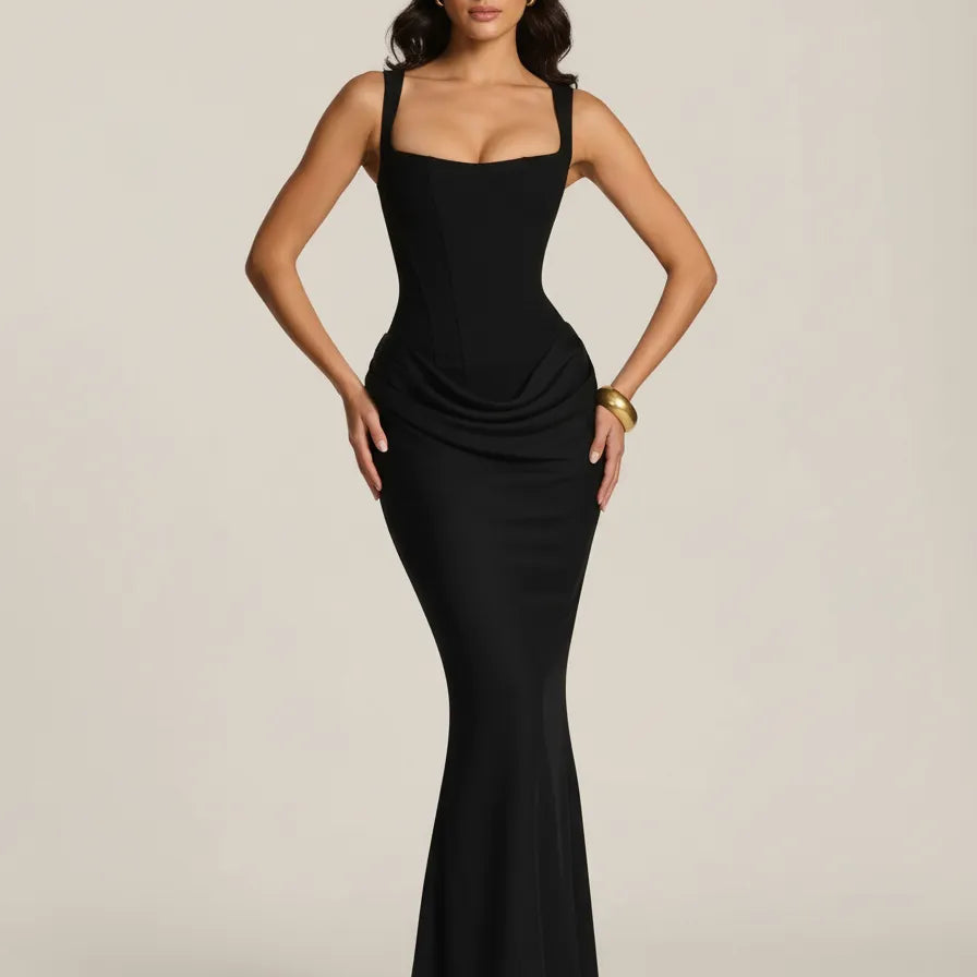 Amara | Sculpted Elegant Midi Dress