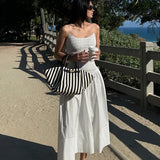 Shirred Bodice Cotton Midi Dress