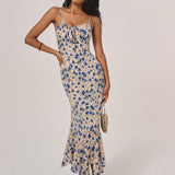Floral Ruffle-Hem Maxi Dress