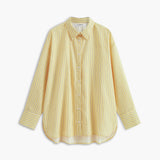 Oversized Striped Button Up Shirt Relaxed Casual Style
