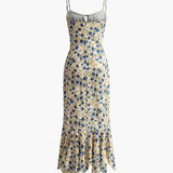 Floral Ruffle-Hem Maxi Dress