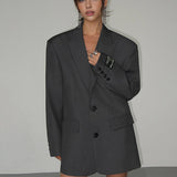 Oversized Double Breasted Blazer Dress